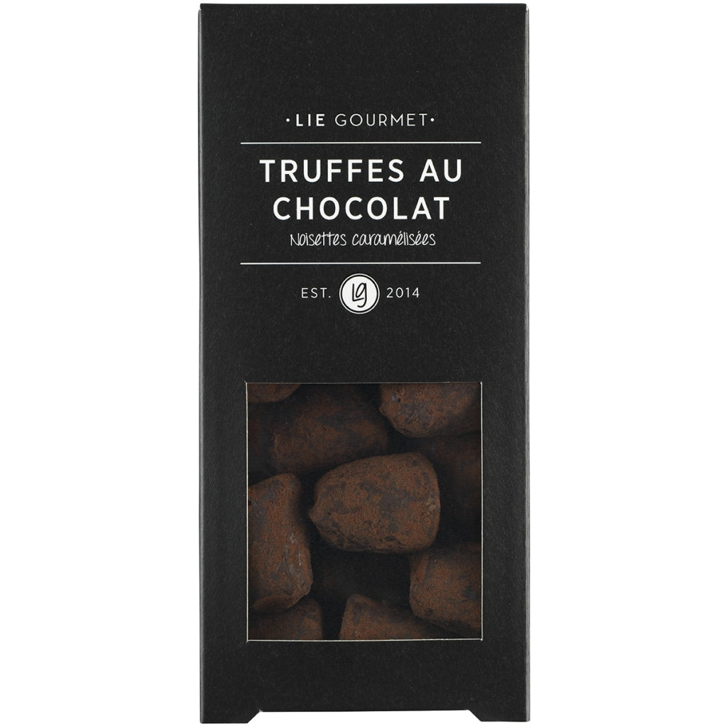 LIE GOURMET Chokoladetrøfler med karamelliserede hasselnødder (110 g) Chocolate truffle Chocolate
