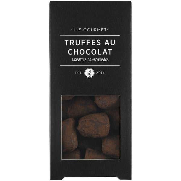 LIE GOURMET Chokoladetrøfler med karamelliserede hasselnødder (110 g) Chocolate truffle Chocolate