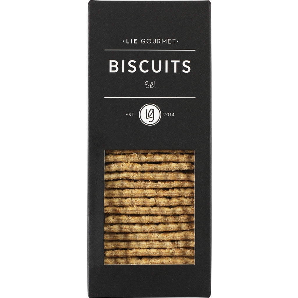 LIE GOURMET Gourmetkiks med rug og flagesalt (175 g) Snacks Salt