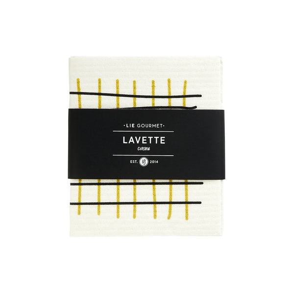LIE GOURMET Karklude - 2 stk. (hvid/gul) Dish cloth White/yellow