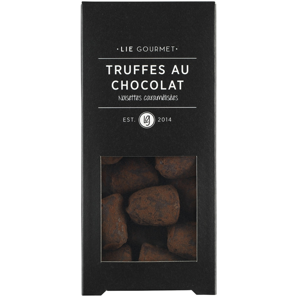 LIE GOURMET Chokoladetrøfler med karamelliserede hasselnødder (110 g) Chocolate Chocolate