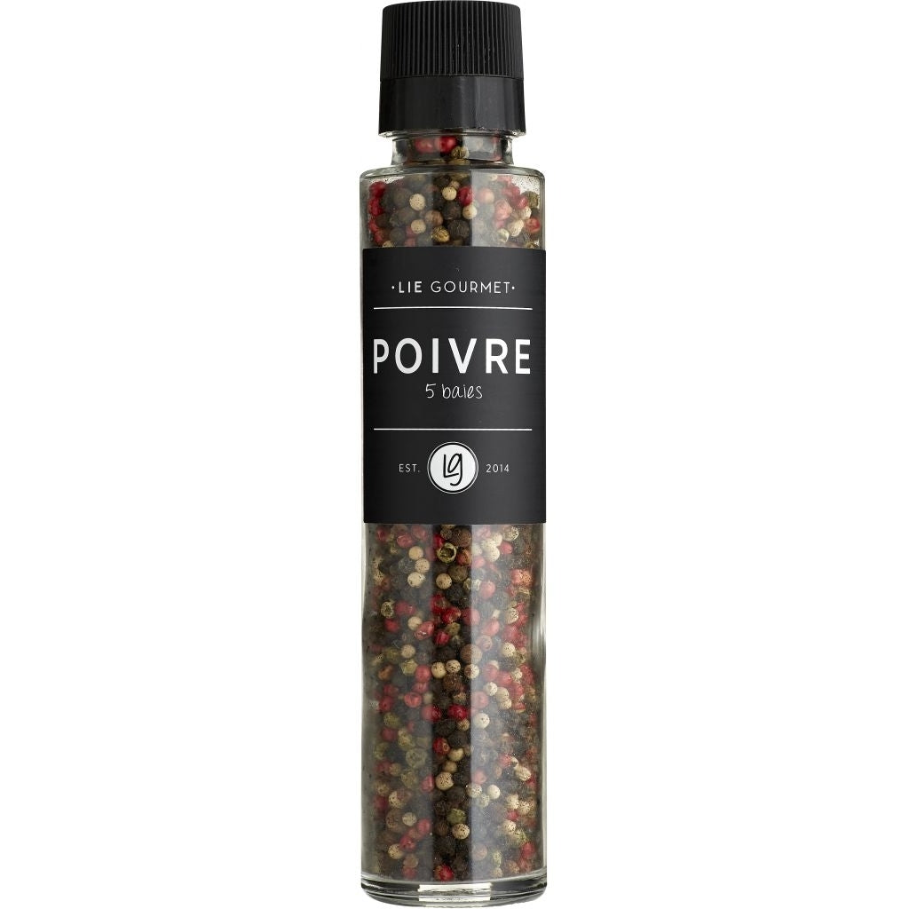 LIE GOURMET Kværn - femkorns-peberblanding Salt & pepper 5-corn pepper blend