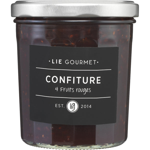 LIE GOURMET Marmelade 4 røde frugter (370 g) Jam