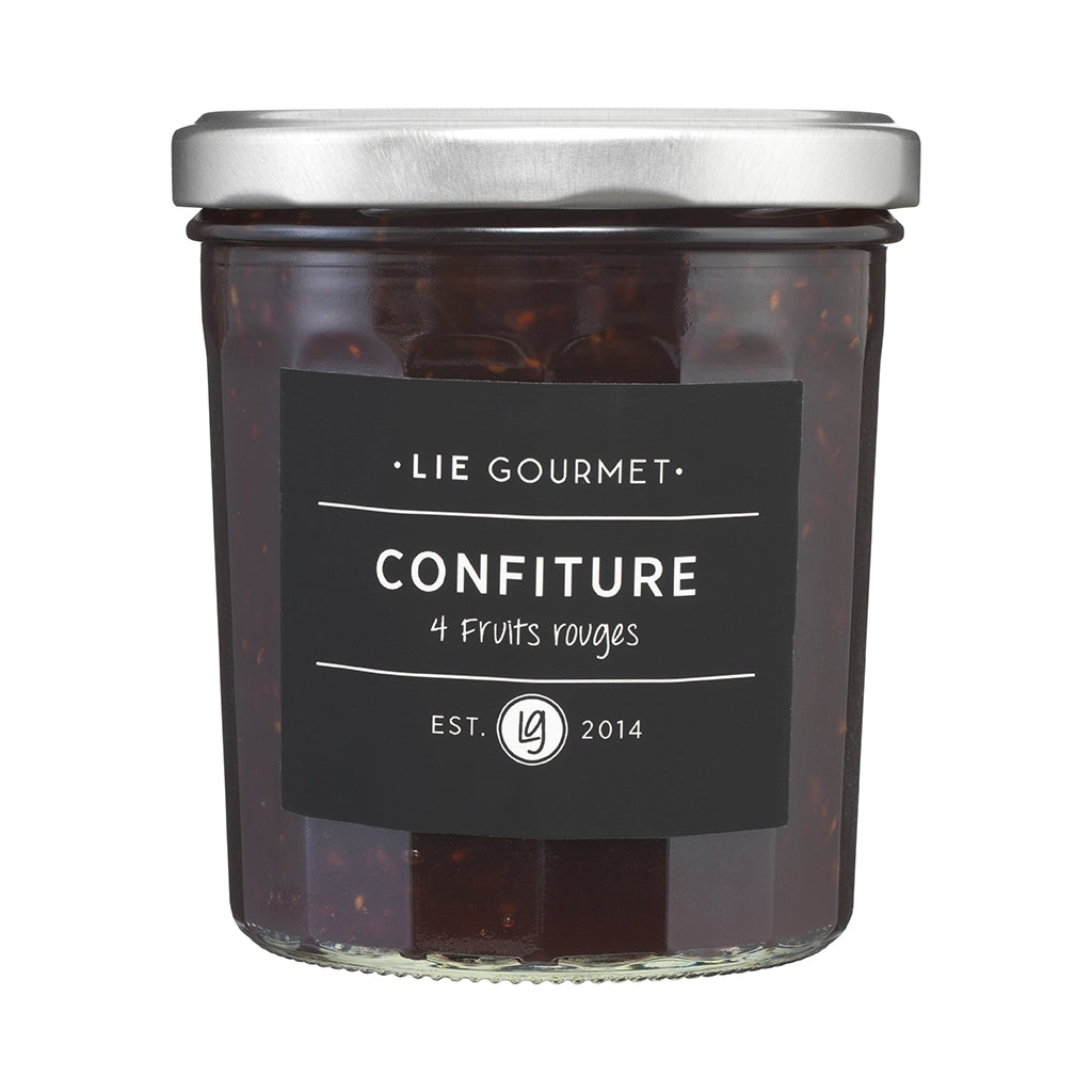 LIE GOURMET Marmelade 4 røde frugter (370 g) Jam 4 red berries